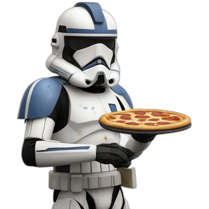 501st clone trooper with pizza emoji