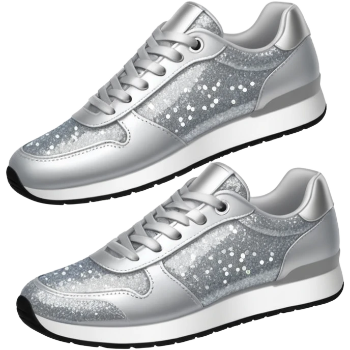 glitter fabric sneakers no brand emoji