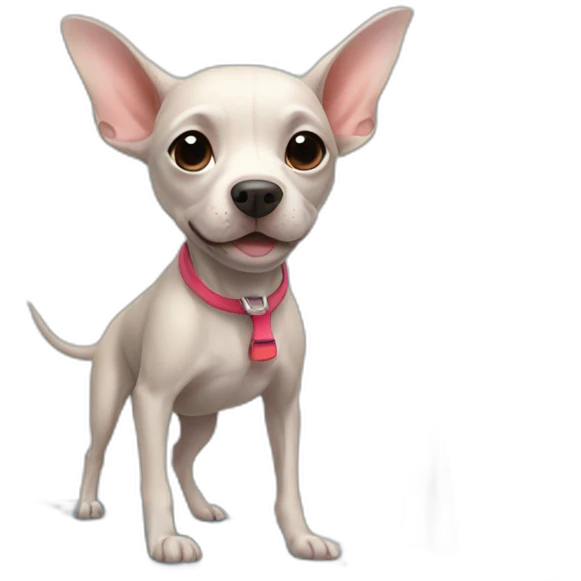 Hairless dog on paddleboard emoji