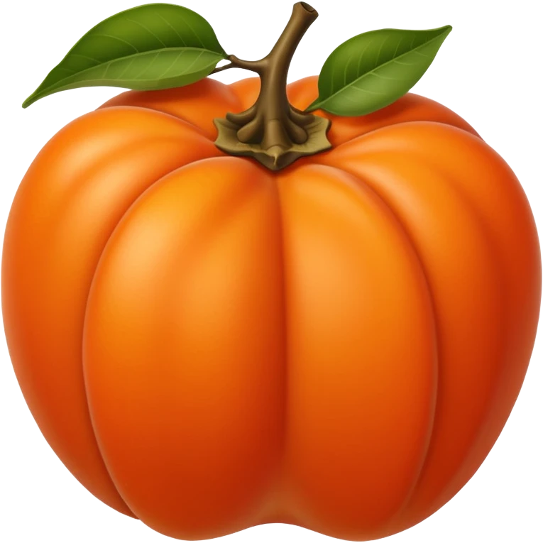 persimmon fruit emoji