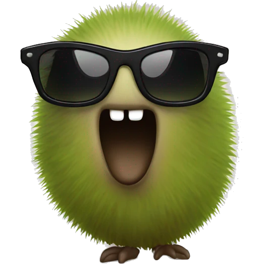 Kiwi with sunglasses emoji