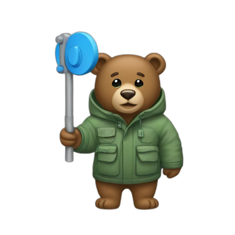 Un ours et un porte manteau emoji