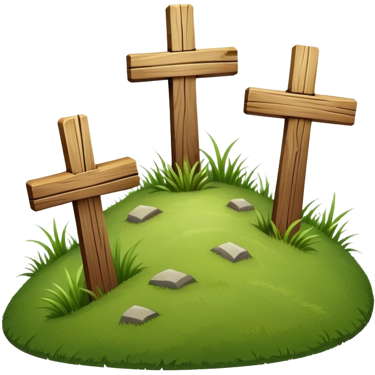 Three crosses on a hill emoji