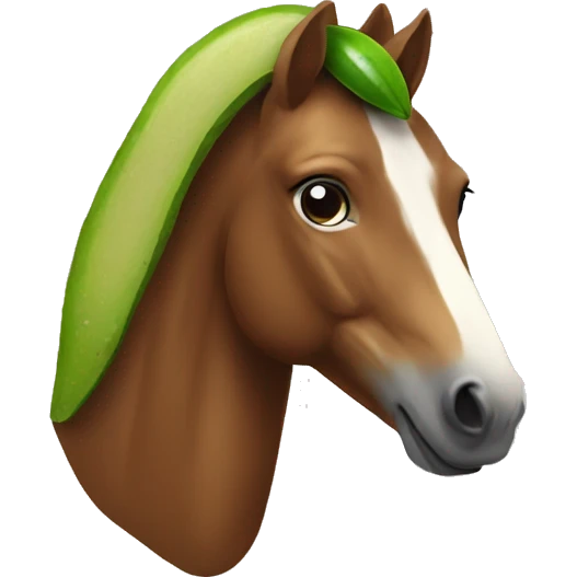 horse with avocado head emoji