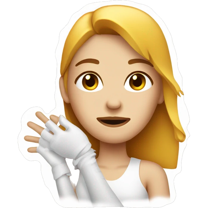 woman with broken arm plaster emoji