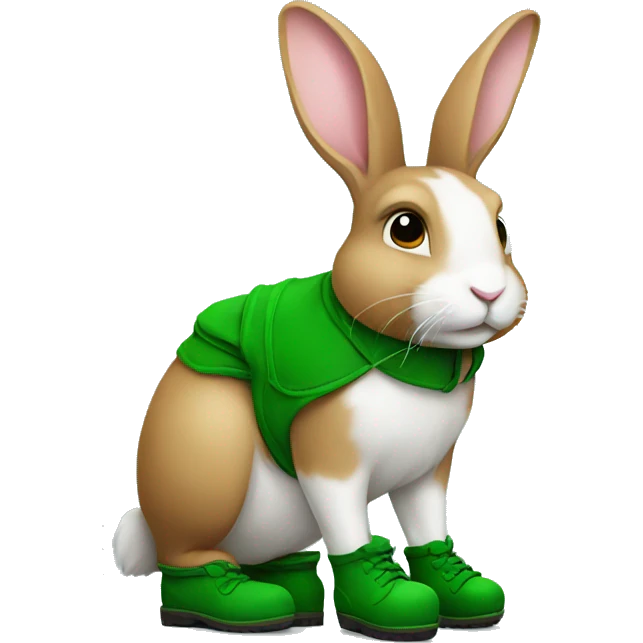 rabbit with green boots emoji
