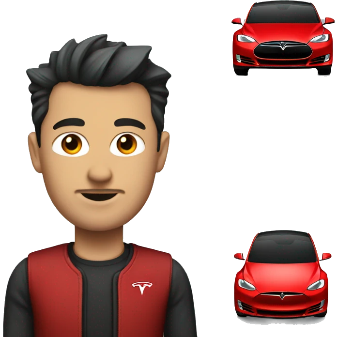 Red tesla  emoji