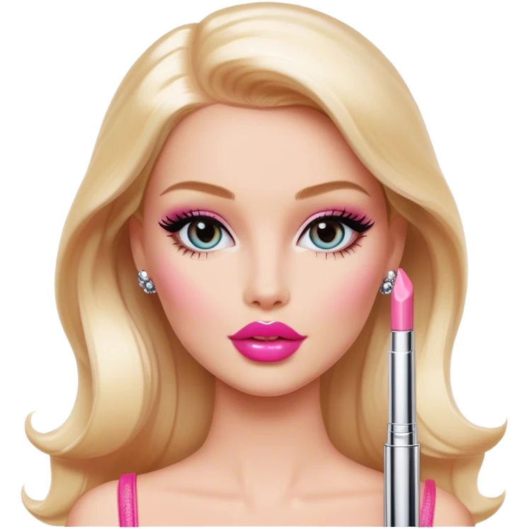 Barbie whit dior gloss emoji