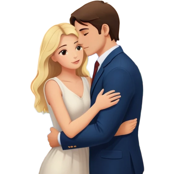 Elegant girl and man hugging together in Montenegro sunset blonde and brunette looking into each others eyes true love delicate chaste  emoji