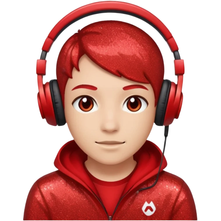 red glitter gamer emoji