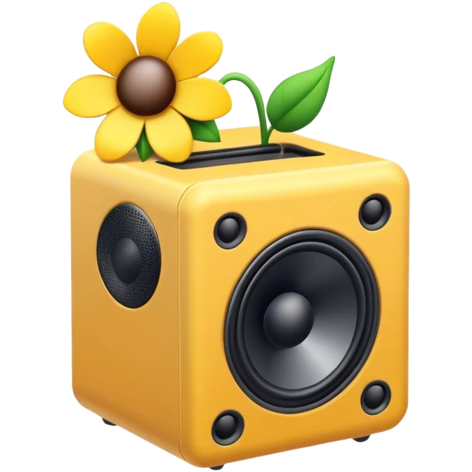 Flower speaker box emoji