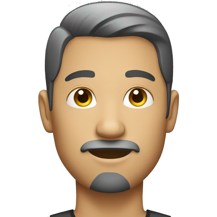 indoor male with short hair and beard emoji