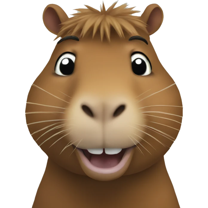 The way Capybara smiles emoji