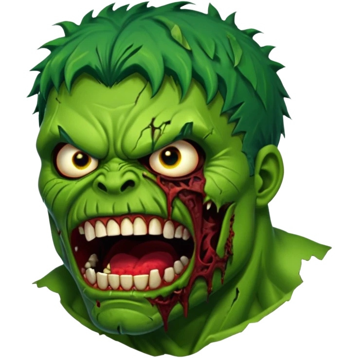 Zombie hulk face  emoji