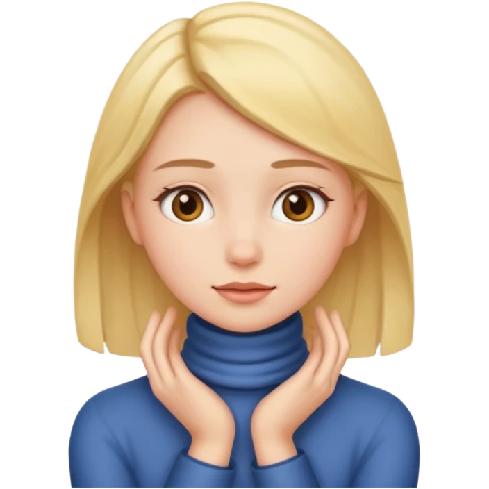 girl hands around neck emoji