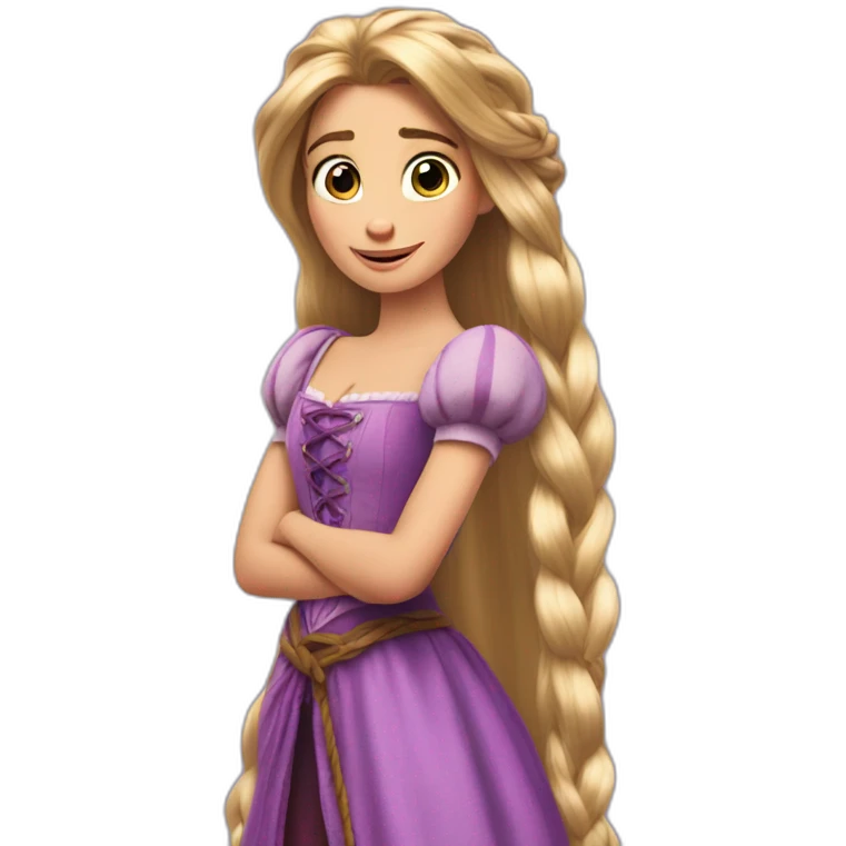 Rapunzel pose emoji