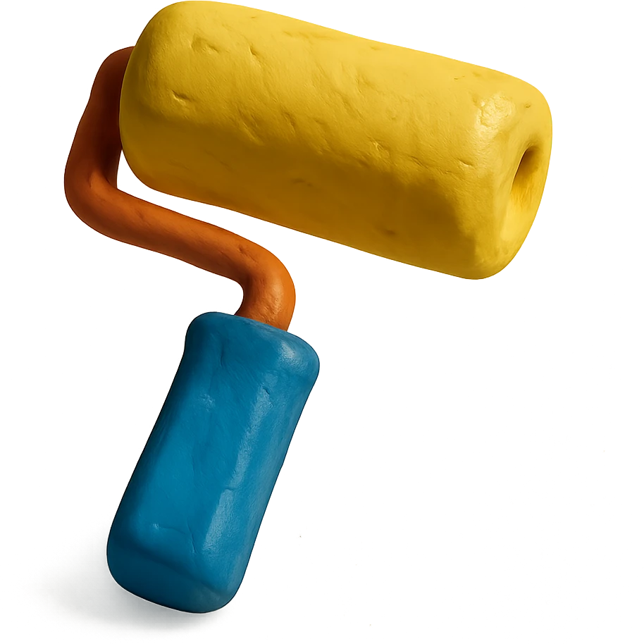 foam roller in claymation style emoji