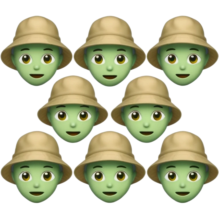 Emojis ovnis type discord avec un bob type jul avec différentes expressions emoji