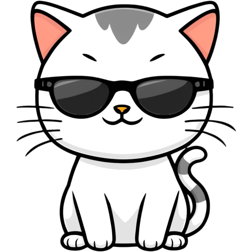 Cat with sunglasses emoji