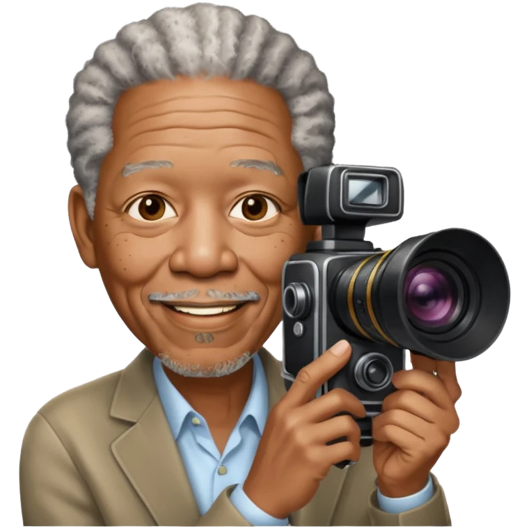 morgan freeman with camera emoji