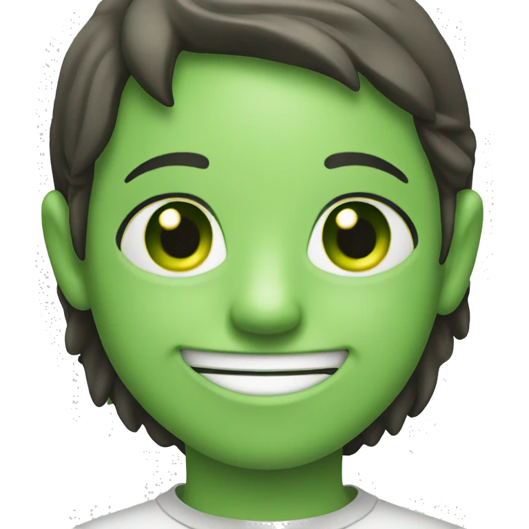 Smile emoji with green face  emoji