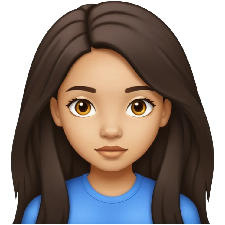 Lightskin girl with medium long hair  emoji