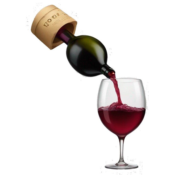 Cat pouring wine emoji