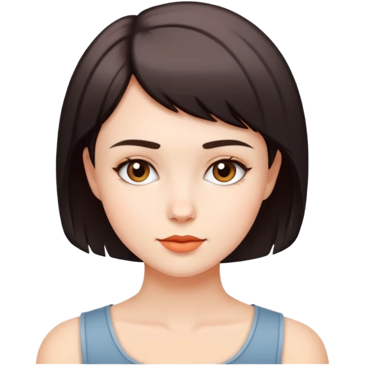 A beautiful short-haired girl emoji