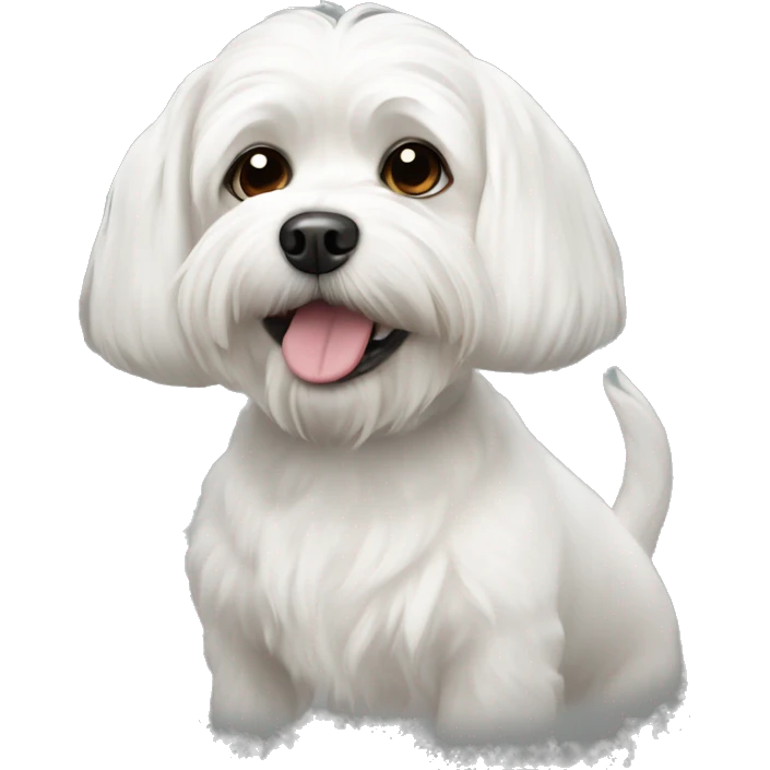 White dog Maltese emoji