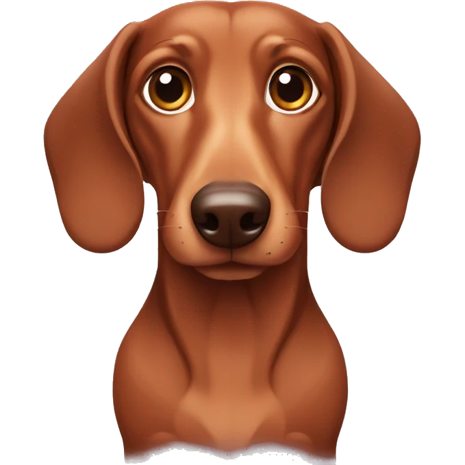 Brown Cartoon dachshund emoji