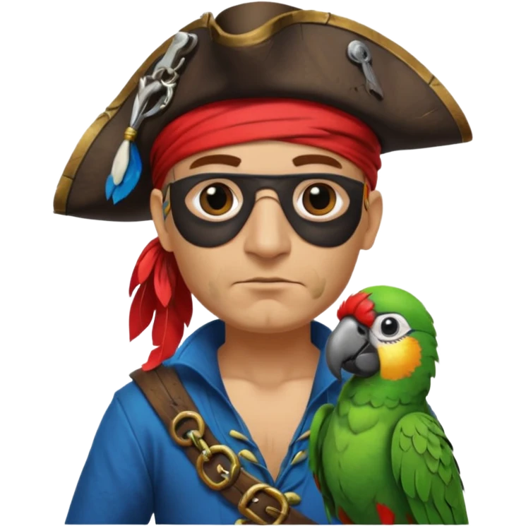 pirate and parrot emoji