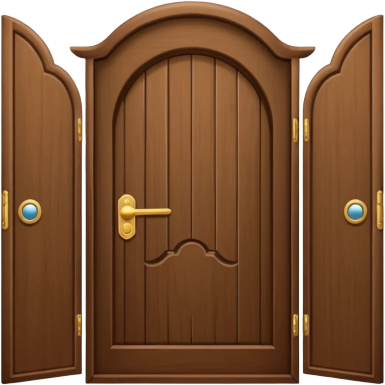 porta única de madeira arredondada no topo, sem rosto, elegante, sem lateral emoji