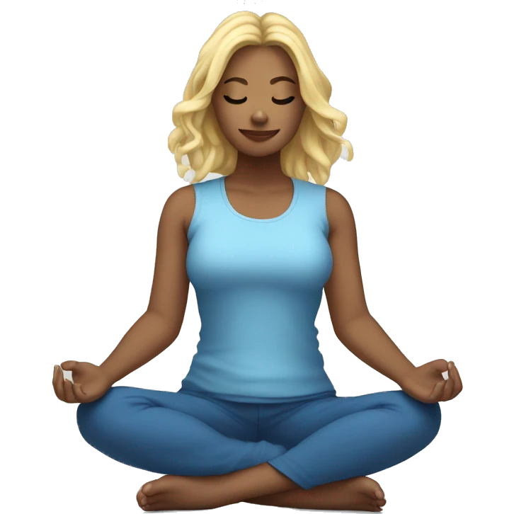 Paytas meditating blue beautiful girl blonde emoji
