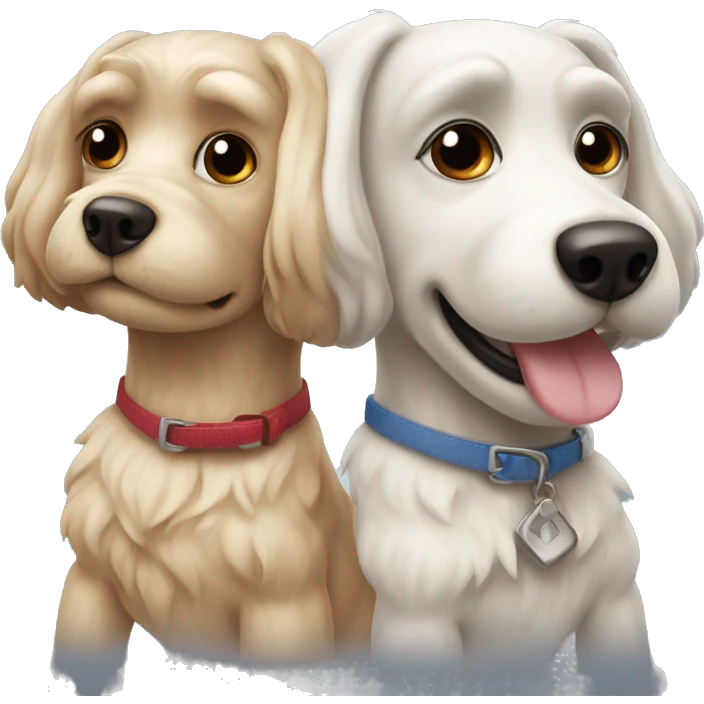 Two maltés dogs emoji