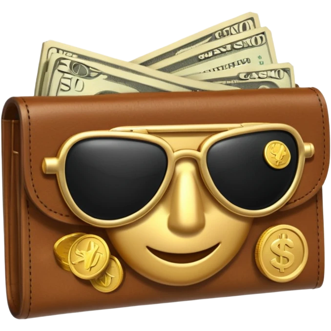 Aviator money emoji, wallet full of cash, casino vibe, premium 3D emoji style, clean, no background
 emoji