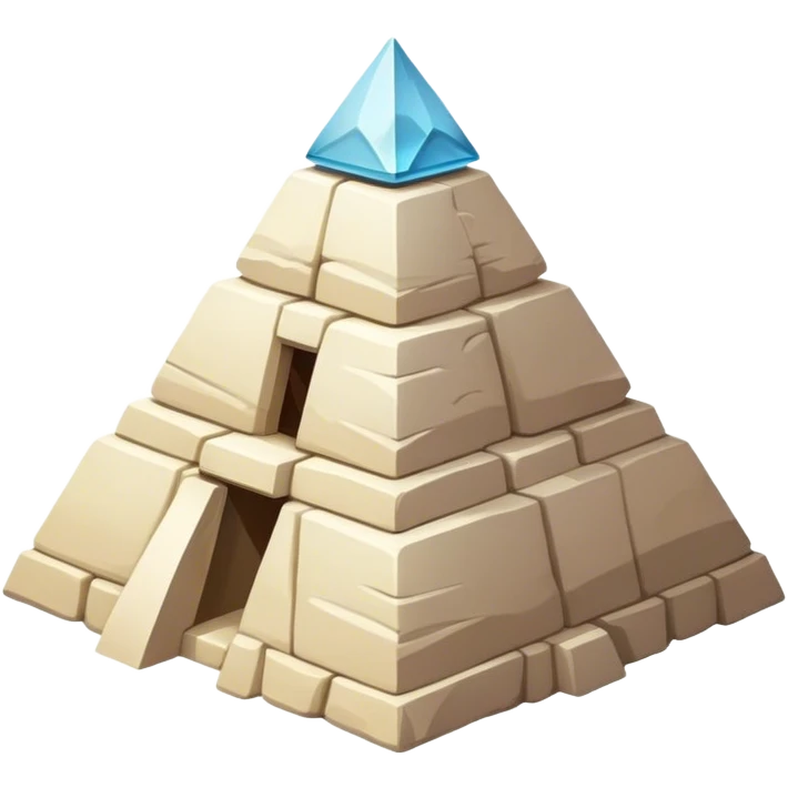 White rock pyramid ￼ emoji
