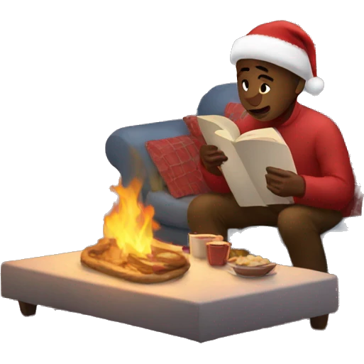Cozy Christmas evening emoji emoji