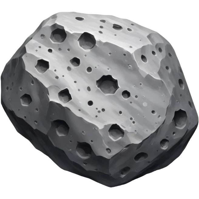 rocky asteroid in space emoji