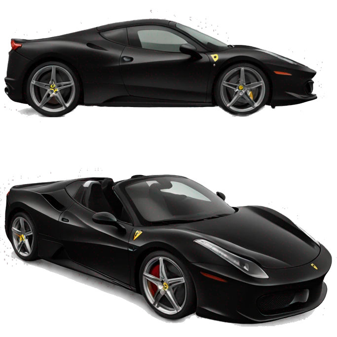 black ferrari emoji