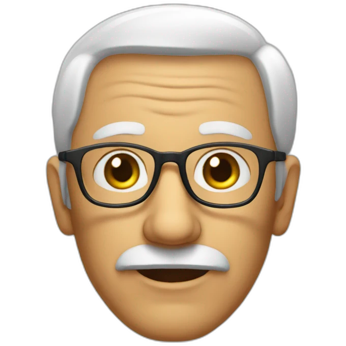 a old man  looks like youngwith spects emoji