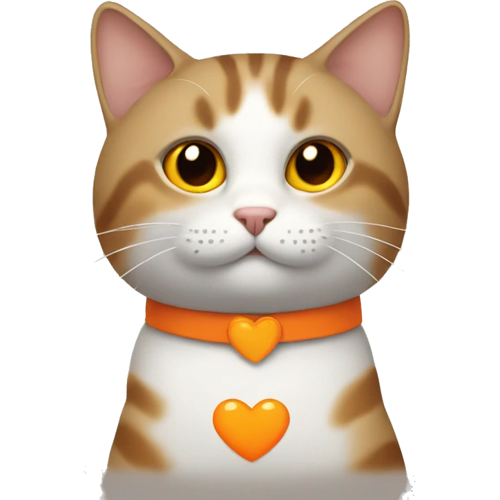 cat with orange heart  emoji