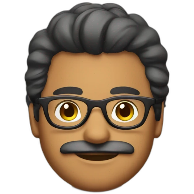 latino man glasses without moustache with rainbow clothes and flowers on face and paintbrush emoji