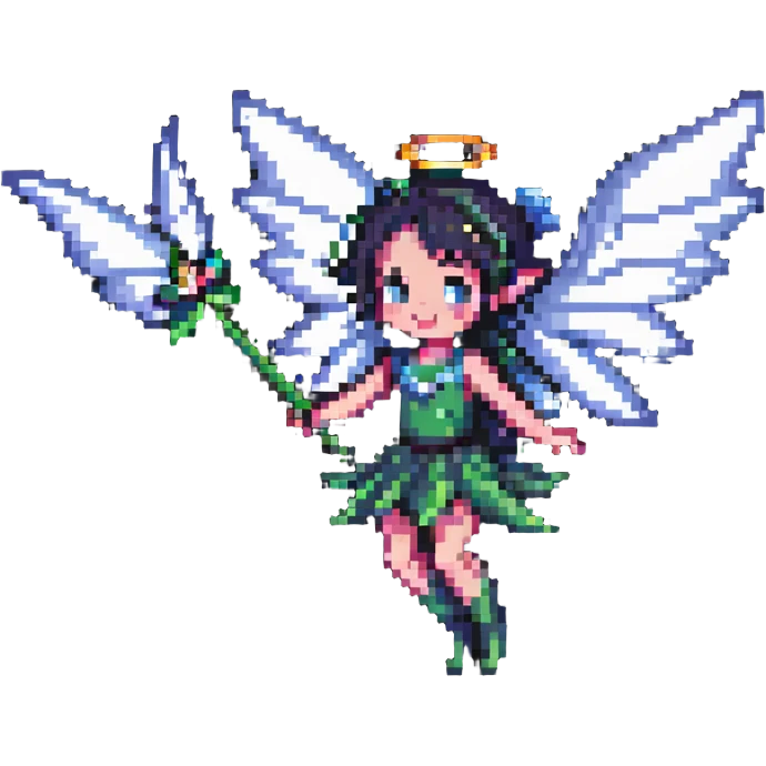 fairy with wings flying pose emoji