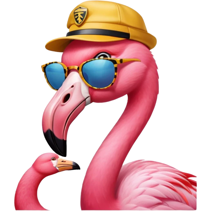 Taksi süren flamingo  emoji