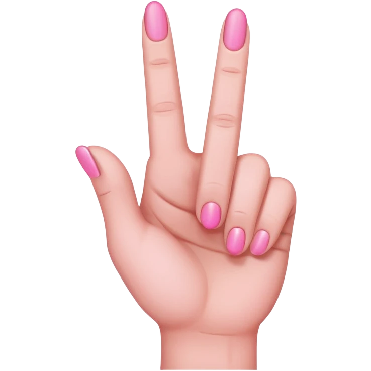 Pink middle finger emoji