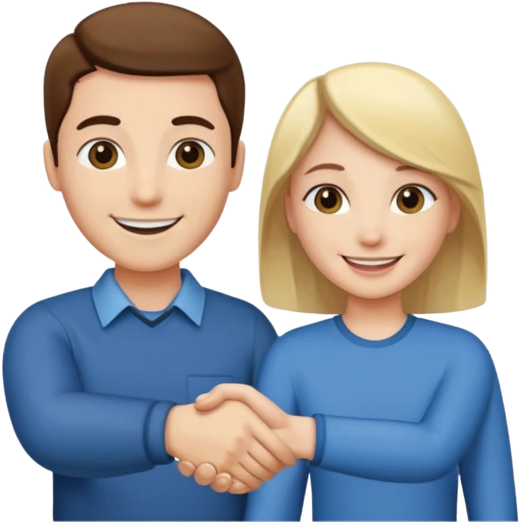 Dos personas dandose la mano como agradecimiento emoji