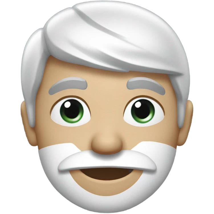 man with white water on face emoji