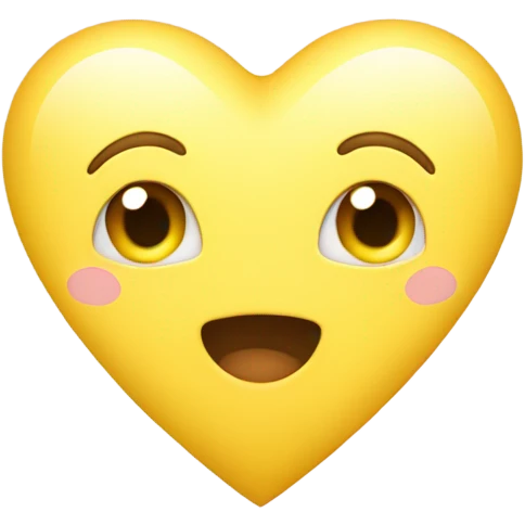 Pastell yellow heart  emoji