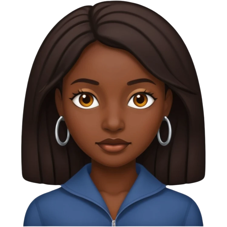 dark skin women face emoji