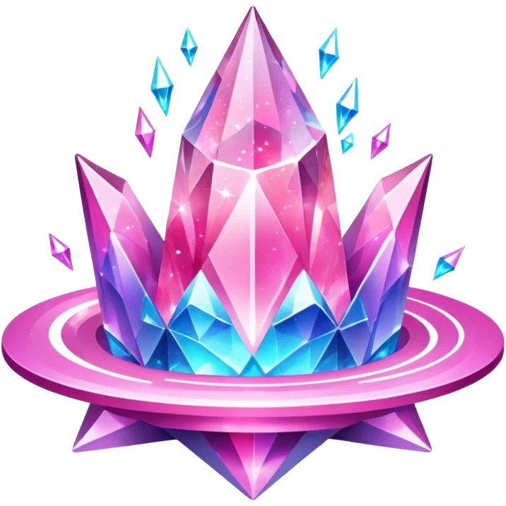 glitter cristal rosa shock emoji